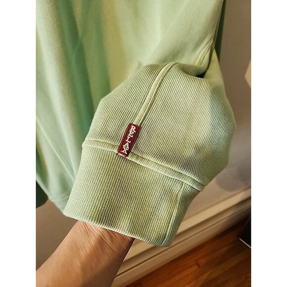 Tommy Bahama Relax 1/4 Zip Pullover Mens M Green LONGSleeve Sweater 100% Cotton - Picture 3 of 7